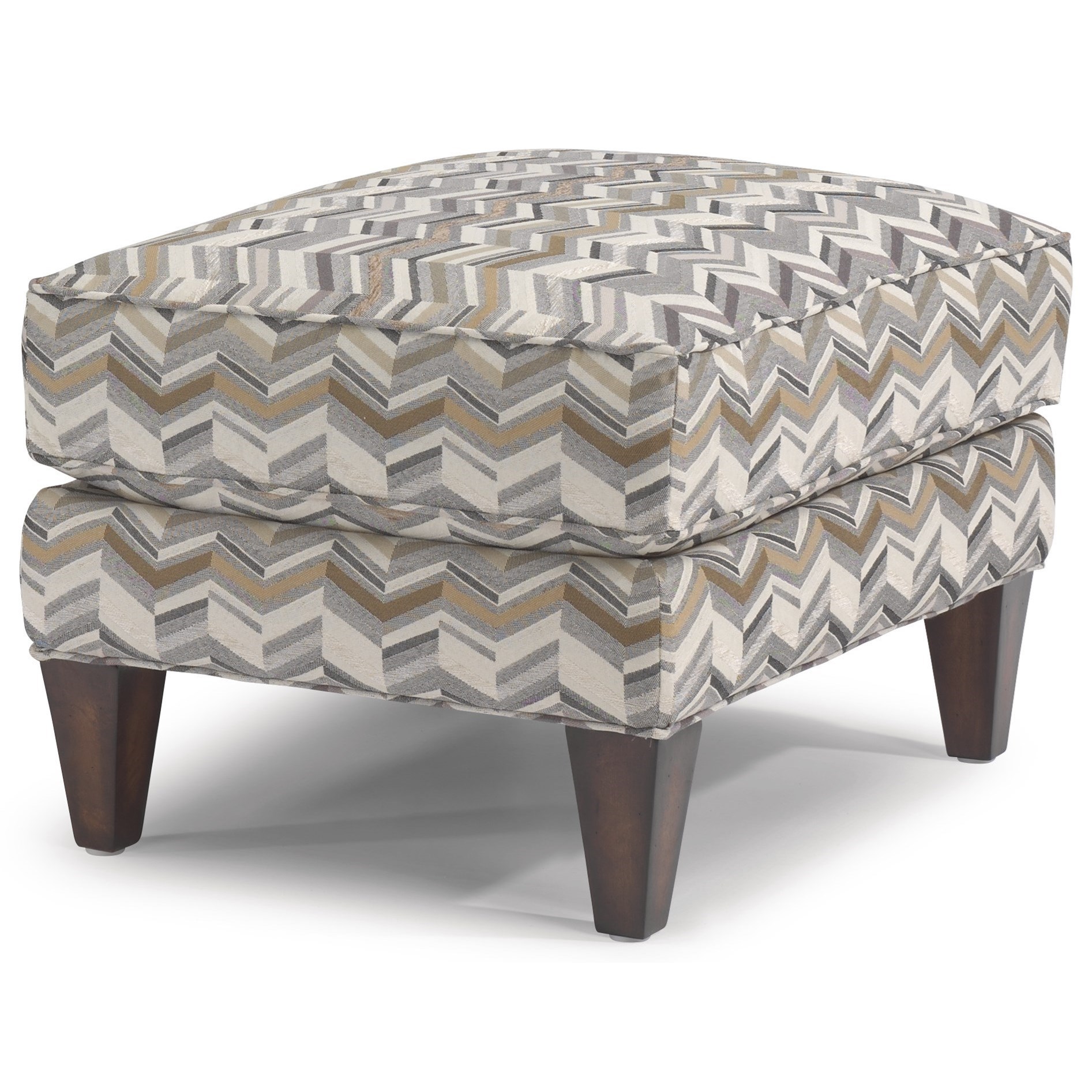 Flexsteel Venture 565408 50801 F Transitional Ottoman with Tapered